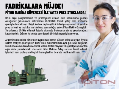 GOOD NEWS FOR FACTORIES! HORIZONTAL PRESS IN STOCK WITH PITON MAKİNA ASSURANCE!