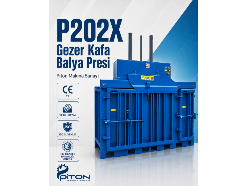 P202X / 20 TONLUK 2 HAZNELİ GEZER KAFA BALYA PRESİ
