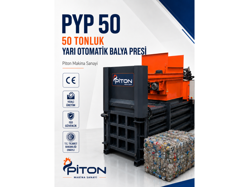 PYP 50 - 50 Tonluk Yarı Otomatik Balya Presi